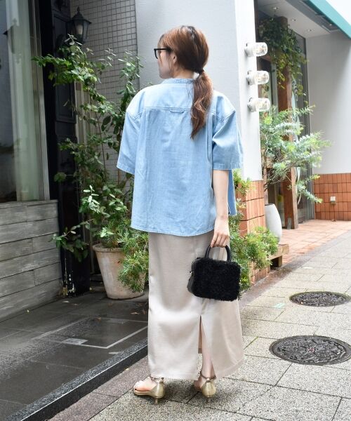 le.coeur blanc / ルクールブラン シャツ・ブラウス | スタンドネックパールボタンハーフスリーブシャツ | 詳細24