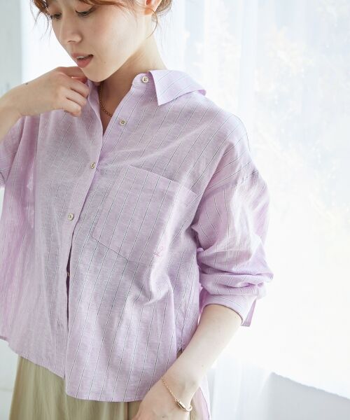 le.coeur blanc / ルクールブラン シャツ・ブラウス | コットン麻コンパクトシャツ | 詳細4