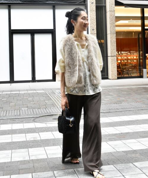 le.coeur blanc / ルクールブラン シャツ・ブラウス | 《手洗い可能》パッチワーク風レーススキッパーブラウス | 詳細18