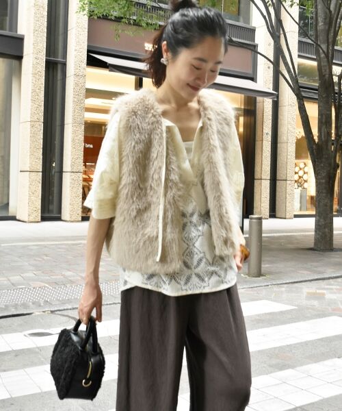 le.coeur blanc / ルクールブラン シャツ・ブラウス | 《手洗い可能》パッチワーク風レーススキッパーブラウス | 詳細19