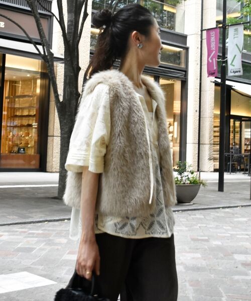 le.coeur blanc / ルクールブラン シャツ・ブラウス | 《手洗い可能》パッチワーク風レーススキッパーブラウス | 詳細20