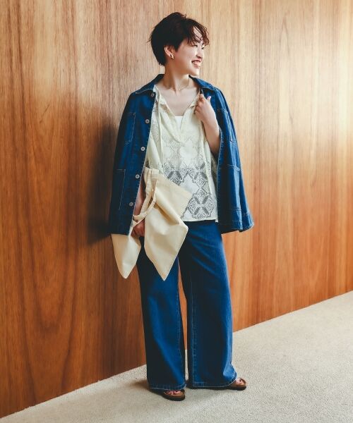 le.coeur blanc / ルクールブラン シャツ・ブラウス | 《手洗い可能》パッチワーク風レーススキッパーブラウス | 詳細23