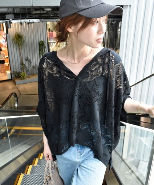 le.coeur blanc / ルクールブラン シャツ・ブラウス | 《手洗い可能》パッチワーク風レーススキッパーブラウス | 詳細27