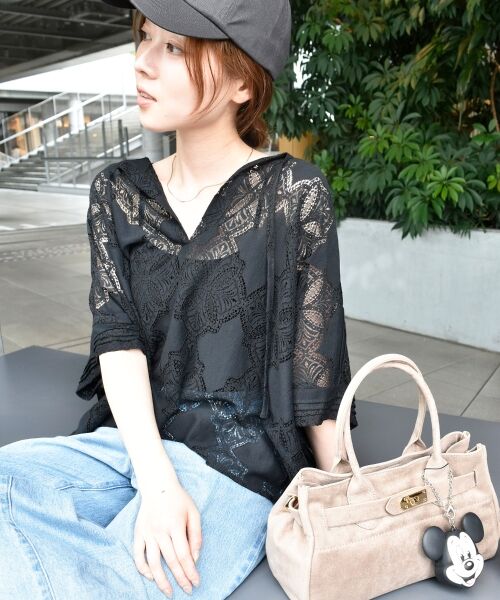 le.coeur blanc / ルクールブラン シャツ・ブラウス | 《手洗い可能》パッチワーク風レーススキッパーブラウス | 詳細28