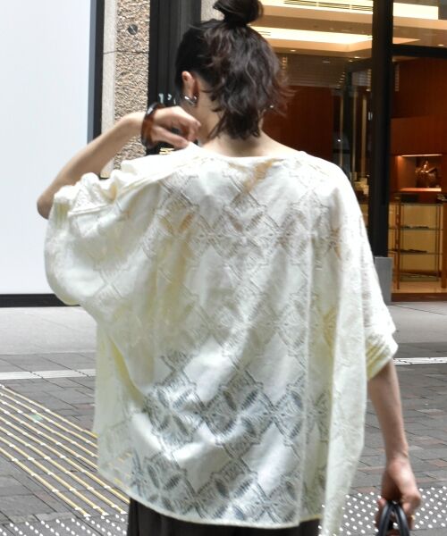 le.coeur blanc / ルクールブラン シャツ・ブラウス | 《手洗い可能》パッチワーク風レーススキッパーブラウス | 詳細9