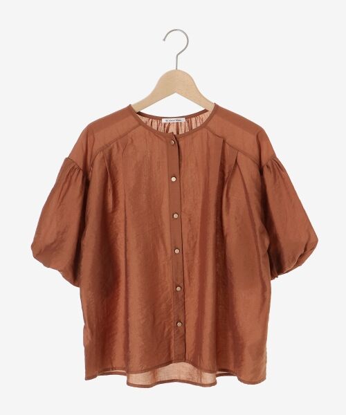 le.coeur blanc / ルクールブラン シャツ・ブラウス | 《手洗い可能》サテンノーカラーバルーンブラウス | 詳細23