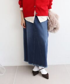 le.coeur blanc / ルクールブラン デニムスカート | リメイク風ラメデニムスカート