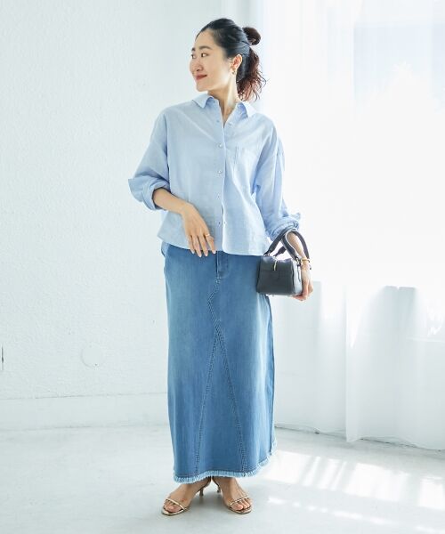 le.coeur blanc / ルクールブラン デニムスカート | リメイク風ラメデニムスカート | 詳細12