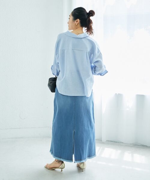 le.coeur blanc / ルクールブラン デニムスカート | リメイク風ラメデニムスカート | 詳細13