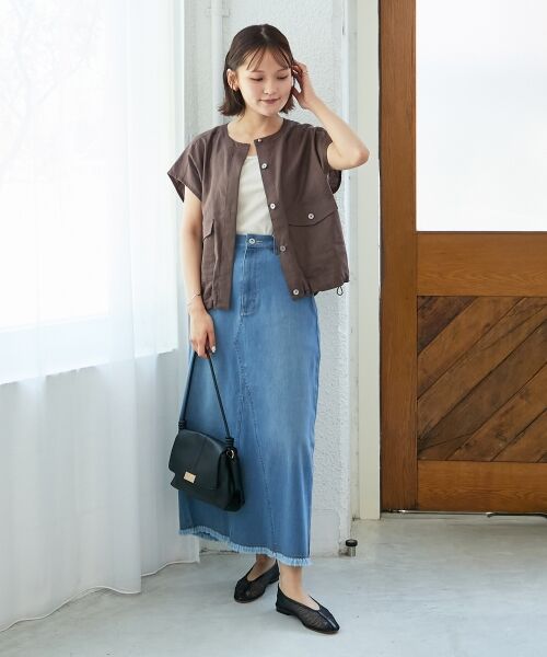 le.coeur blanc / ルクールブラン デニムスカート | リメイク風ラメデニムスカート | 詳細15