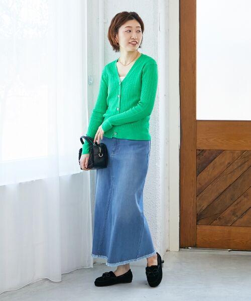 le.coeur blanc / ルクールブラン デニムスカート | リメイク風ラメデニムスカート | 詳細17