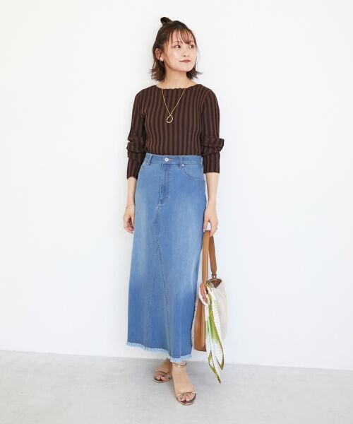 le.coeur blanc / ルクールブラン デニムスカート | リメイク風ラメデニムスカート | 詳細18