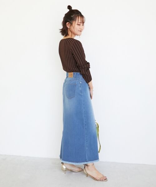 le.coeur blanc / ルクールブラン デニムスカート | リメイク風ラメデニムスカート | 詳細19