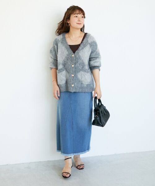 le.coeur blanc / ルクールブラン デニムスカート | リメイク風ラメデニムスカート | 詳細20