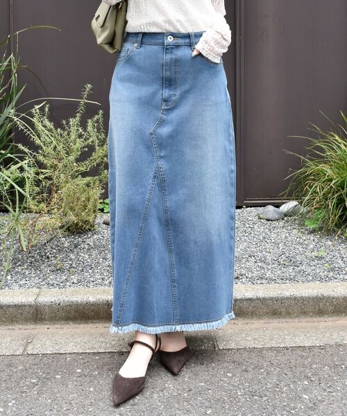le.coeur blanc / ルクールブラン デニムスカート | リメイク風ラメデニムスカート | 詳細27