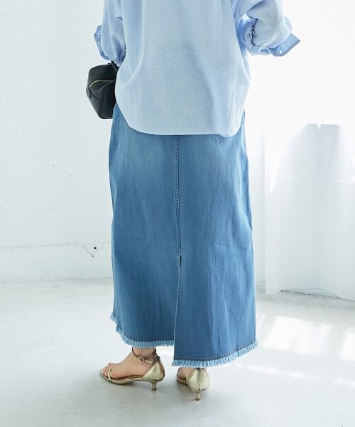 le.coeur blanc / ルクールブラン デニムスカート | リメイク風ラメデニムスカート | 詳細8