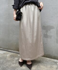 le.coeur blanc / ルクールブラン ロング・マキシ丈スカート | 《手洗い可能》シャイニーナロースカート