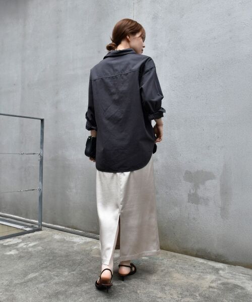 le.coeur blanc / ルクールブラン ロング・マキシ丈スカート | 《手洗い可能》シャイニーナロースカート | 詳細26