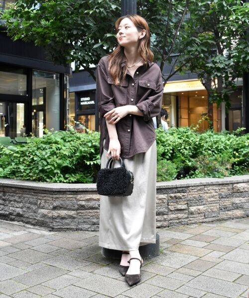 le.coeur blanc / ルクールブラン ロング・マキシ丈スカート | 《手洗い可能》シャイニーナロースカート | 詳細4