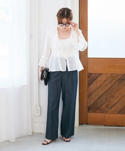 le.coeur blanc / ルクールブラン その他パンツ | 《手洗い可能》マリンワイドパンツ | 詳細10