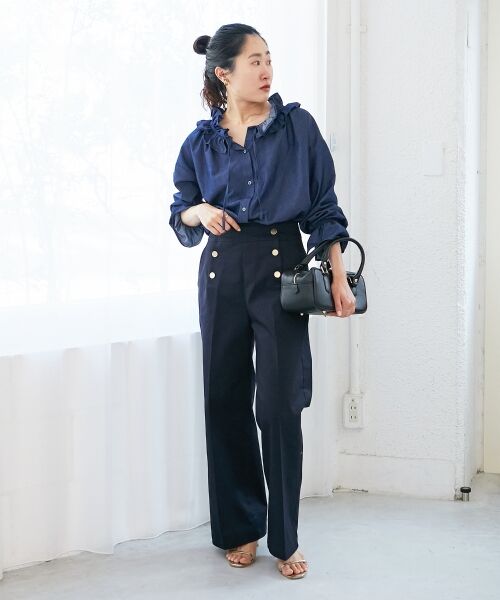 le.coeur blanc / ルクールブラン その他パンツ | 《手洗い可能》マリンワイドパンツ | 詳細13