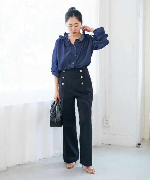 le.coeur blanc / ルクールブラン その他パンツ | 《手洗い可能》マリンワイドパンツ | 詳細14