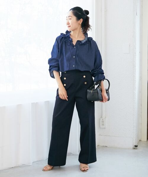 le.coeur blanc / ルクールブラン その他パンツ | 《手洗い可能》マリンワイドパンツ | 詳細16