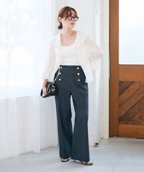 le.coeur blanc / ルクールブラン その他パンツ | 《手洗い可能》マリンワイドパンツ | 詳細9