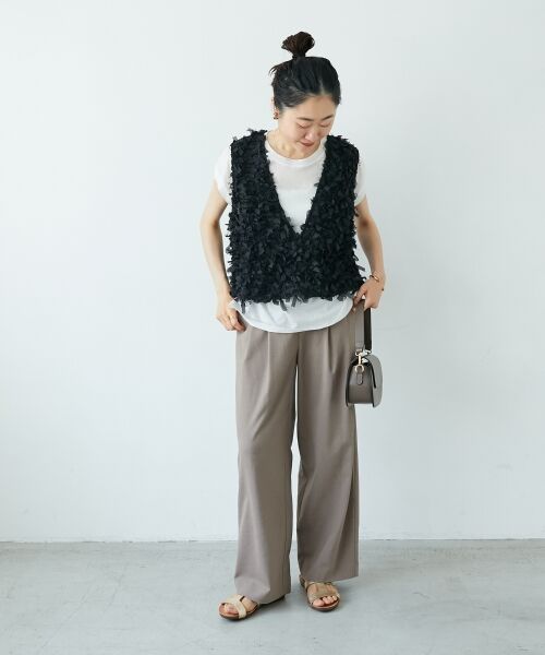 le.coeur blanc / ルクールブラン その他パンツ | ウエストデザイン2タックパンツ | 詳細10