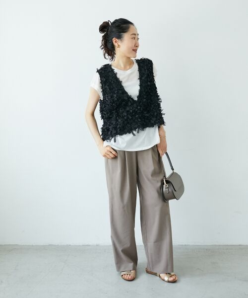 le.coeur blanc / ルクールブラン その他パンツ | ウエストデザイン2タックパンツ | 詳細11