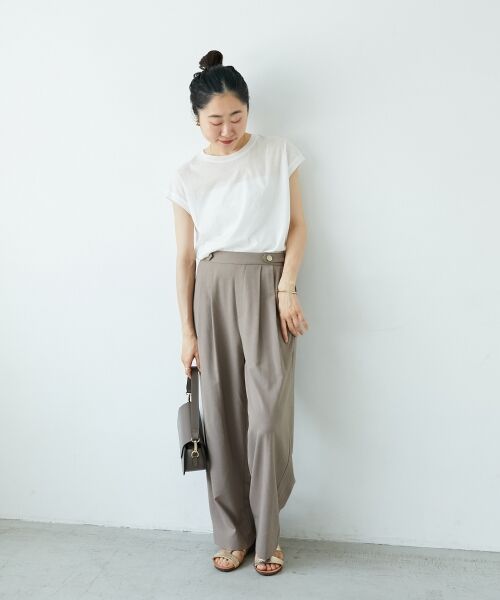 le.coeur blanc / ルクールブラン その他パンツ | ウエストデザイン2タックパンツ | 詳細12