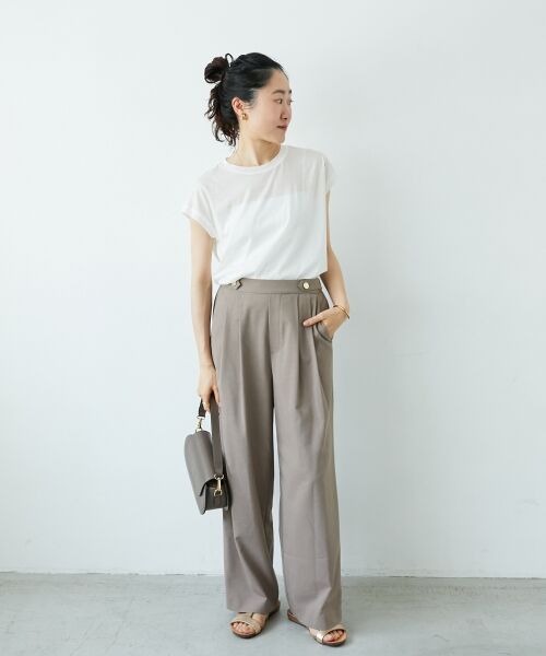 le.coeur blanc / ルクールブラン その他パンツ | ウエストデザイン2タックパンツ | 詳細13