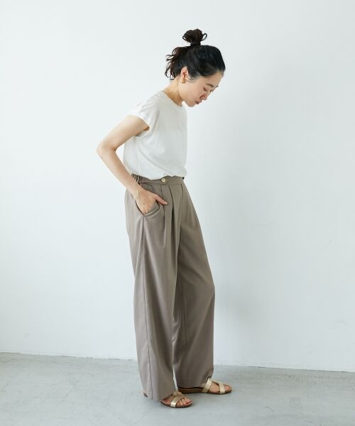le.coeur blanc / ルクールブラン その他パンツ | ウエストデザイン2タックパンツ | 詳細14