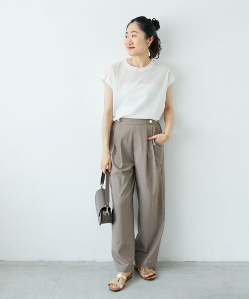 le.coeur blanc / ルクールブラン その他パンツ | ウエストデザイン2タックパンツ | 詳細20