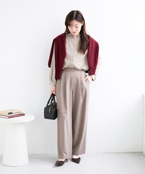 le.coeur blanc / ルクールブラン その他パンツ | ウエストデザイン2タックパンツ | 詳細6