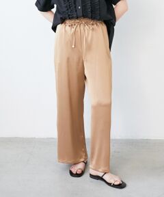 le.coeur blanc / ルクールブラン その他パンツ | 《手洗い可能》メローウエストサテンイージーパンツ