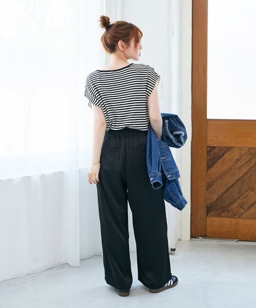 le.coeur blanc / ルクールブラン その他パンツ | 《手洗い可能》メローウエストサテンイージーパンツ | 詳細21