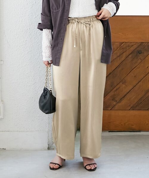 le.coeur blanc / ルクールブラン その他パンツ | 《手洗い可能》メローウエストサテンイージーパンツ | 詳細23