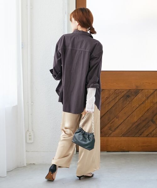 le.coeur blanc / ルクールブラン その他パンツ | 《手洗い可能》メローウエストサテンイージーパンツ | 詳細26