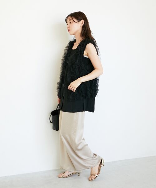 le.coeur blanc / ルクールブラン その他パンツ | 《手洗い可能》メローウエストサテンイージーパンツ | 詳細29