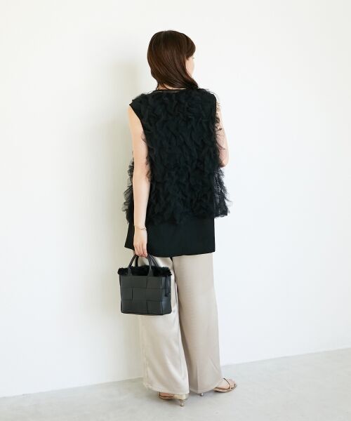 le.coeur blanc / ルクールブラン その他パンツ | 《手洗い可能》メローウエストサテンイージーパンツ | 詳細30