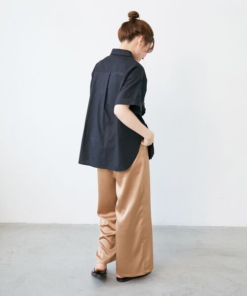 le.coeur blanc / ルクールブラン その他パンツ | 《手洗い可能》メローウエストサテンイージーパンツ | 詳細6