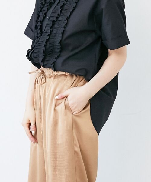 le.coeur blanc / ルクールブラン その他パンツ | 《手洗い可能》メローウエストサテンイージーパンツ | 詳細8