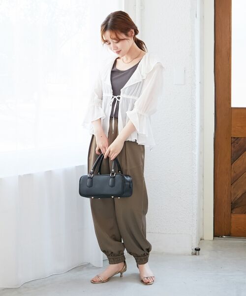 le.coeur blanc / ルクールブラン その他パンツ | 《なめらかな肌あたり》サテンジョガーパンツ | 詳細16