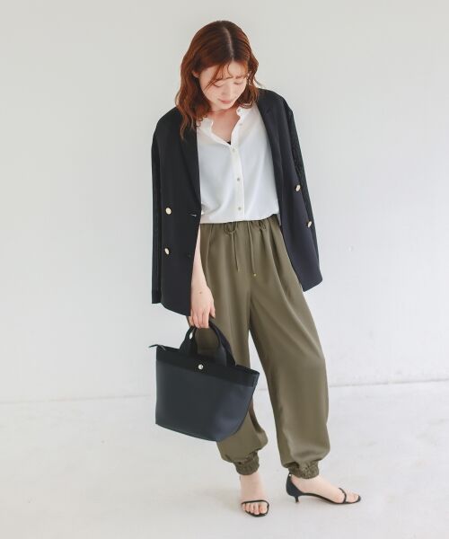 le.coeur blanc / ルクールブラン その他パンツ | 《なめらかな肌あたり》サテンジョガーパンツ | 詳細21