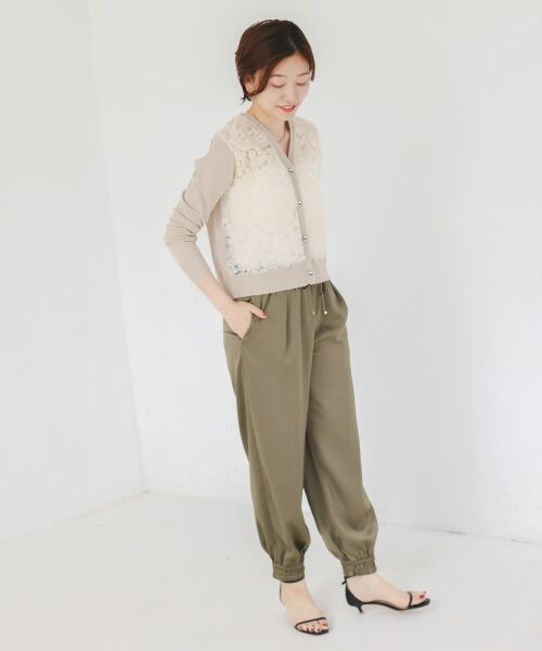 le.coeur blanc / ルクールブラン その他パンツ | 《なめらかな肌あたり》サテンジョガーパンツ | 詳細23