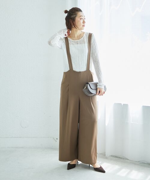 le.coeur blanc / ルクールブラン サロペット・オールインワン | CICA加工サークルストレッチサロペット | 詳細21