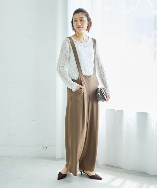 le.coeur blanc / ルクールブラン サロペット・オールインワン | CICA加工サークルストレッチサロペット | 詳細24