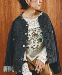 le.coeur blanc / ルクールブラン Gジャン・デニムジャケット | ノーカラーデニムジャケット