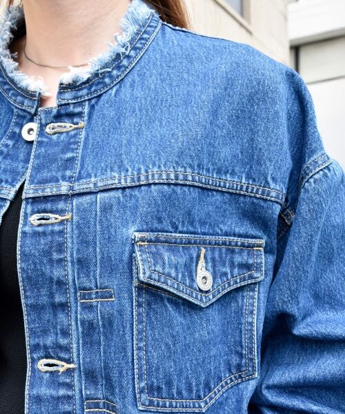 le.coeur blanc / ルクールブラン Gジャン・デニムジャケット | ノーカラーデニムジャケット | 詳細13